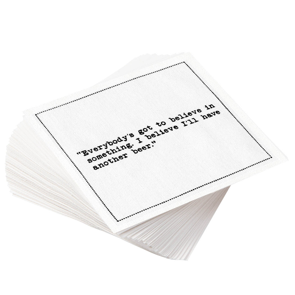 Beer Quotes Cotton Cocktail Napkins