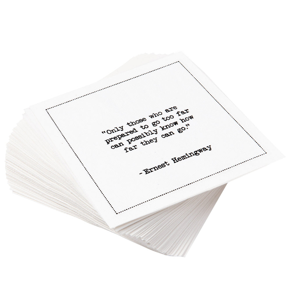 Hemingway Quotes Cocktail Napkins