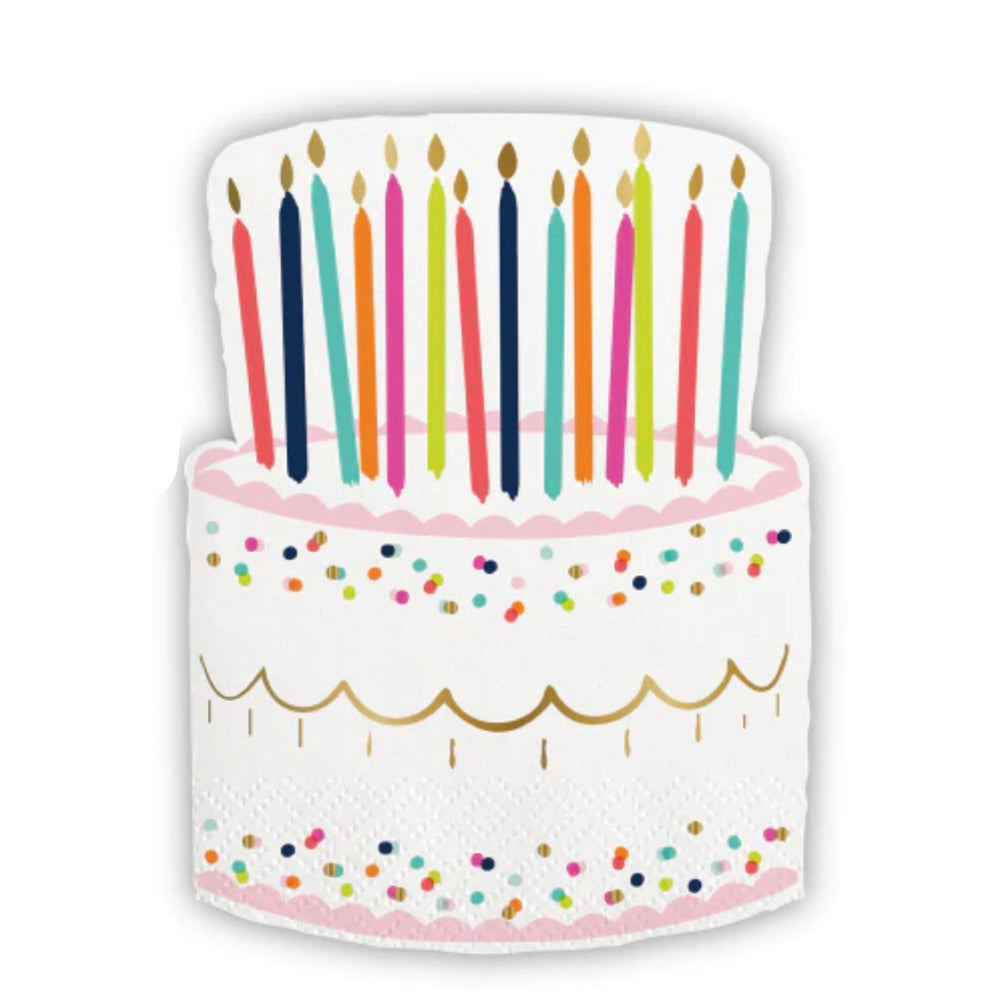 Birthday Cake Die Cut Napkins