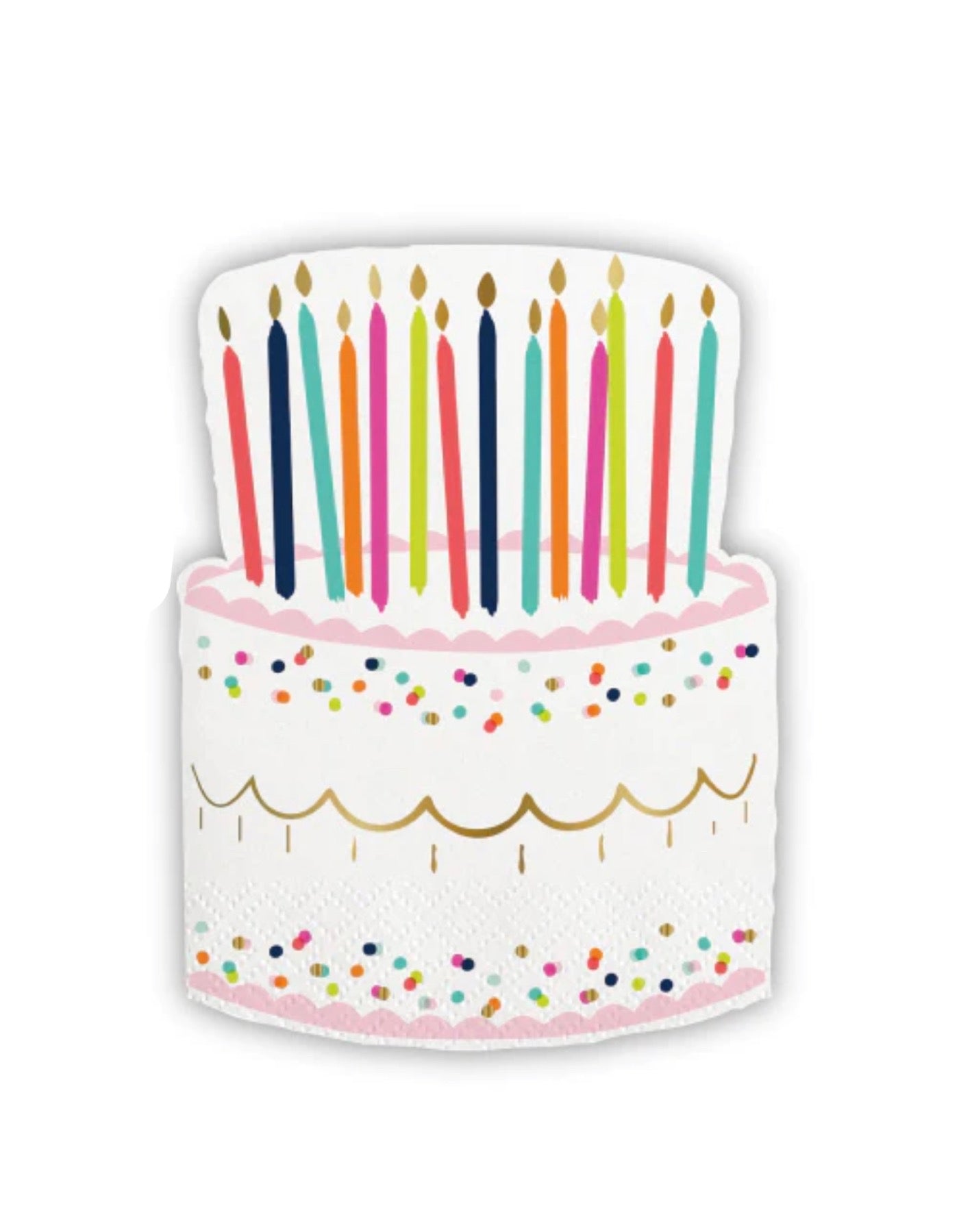 Birthday Cake Die Cut Napkins