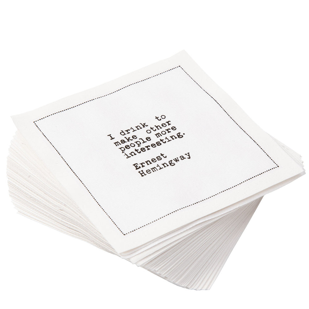 Drinking Quotes Cocktail Napkins