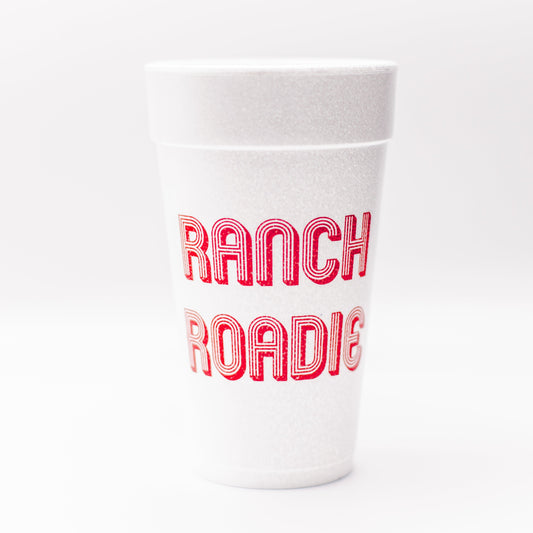 Styrofoam Cup with Ranch Roadie Text