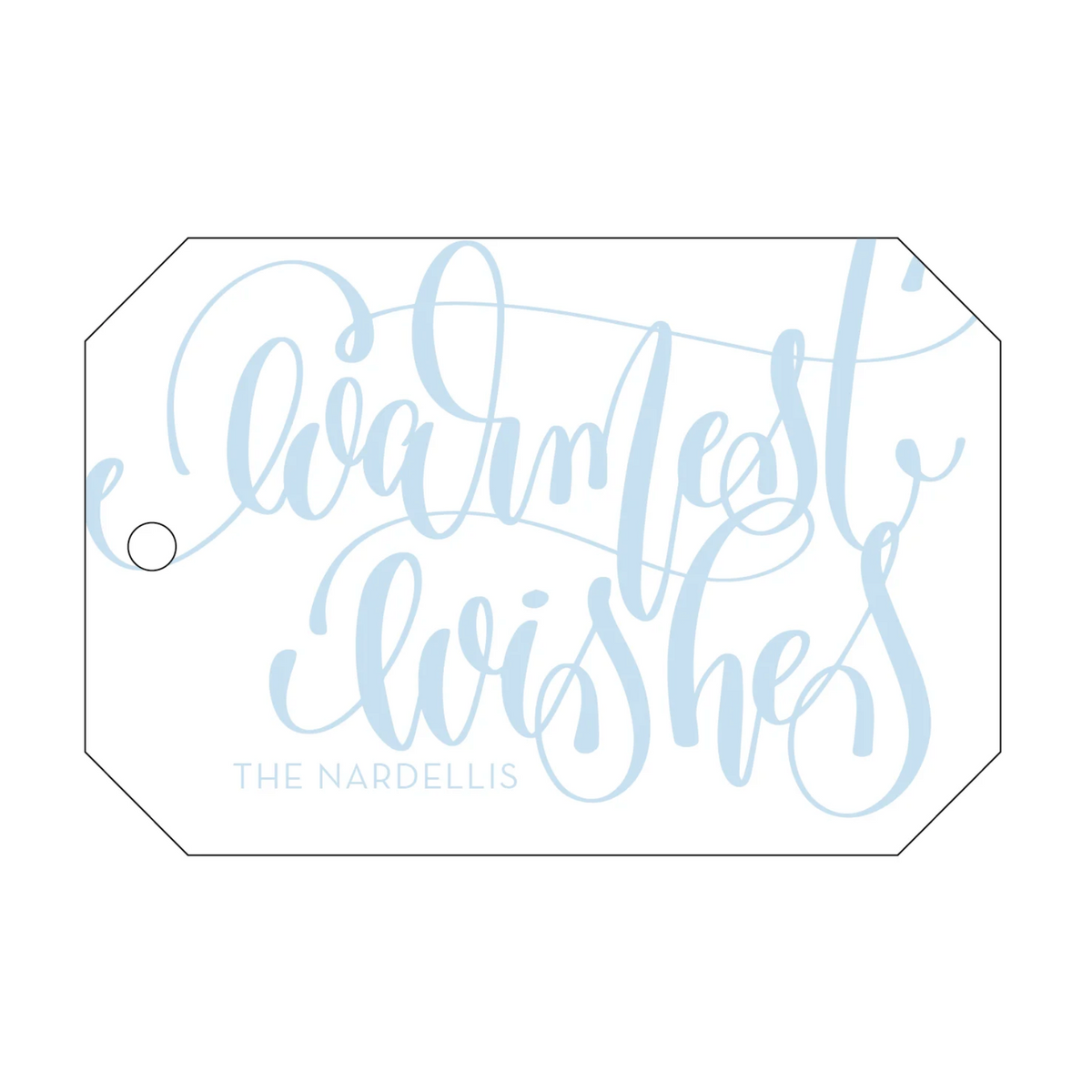 Gem Horizontal Shaped Letterpress Gift Tags