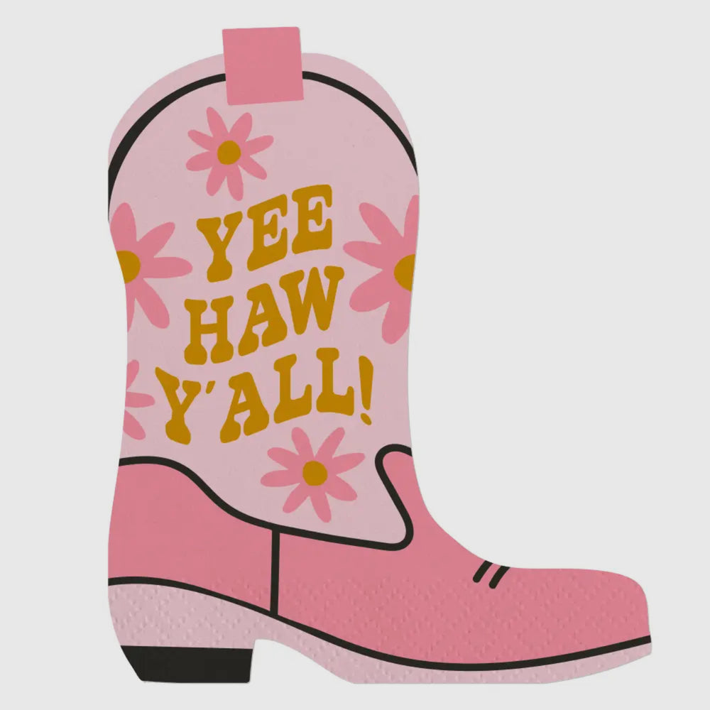 Yee-Haw-Y'all Boot Shaped Napkins