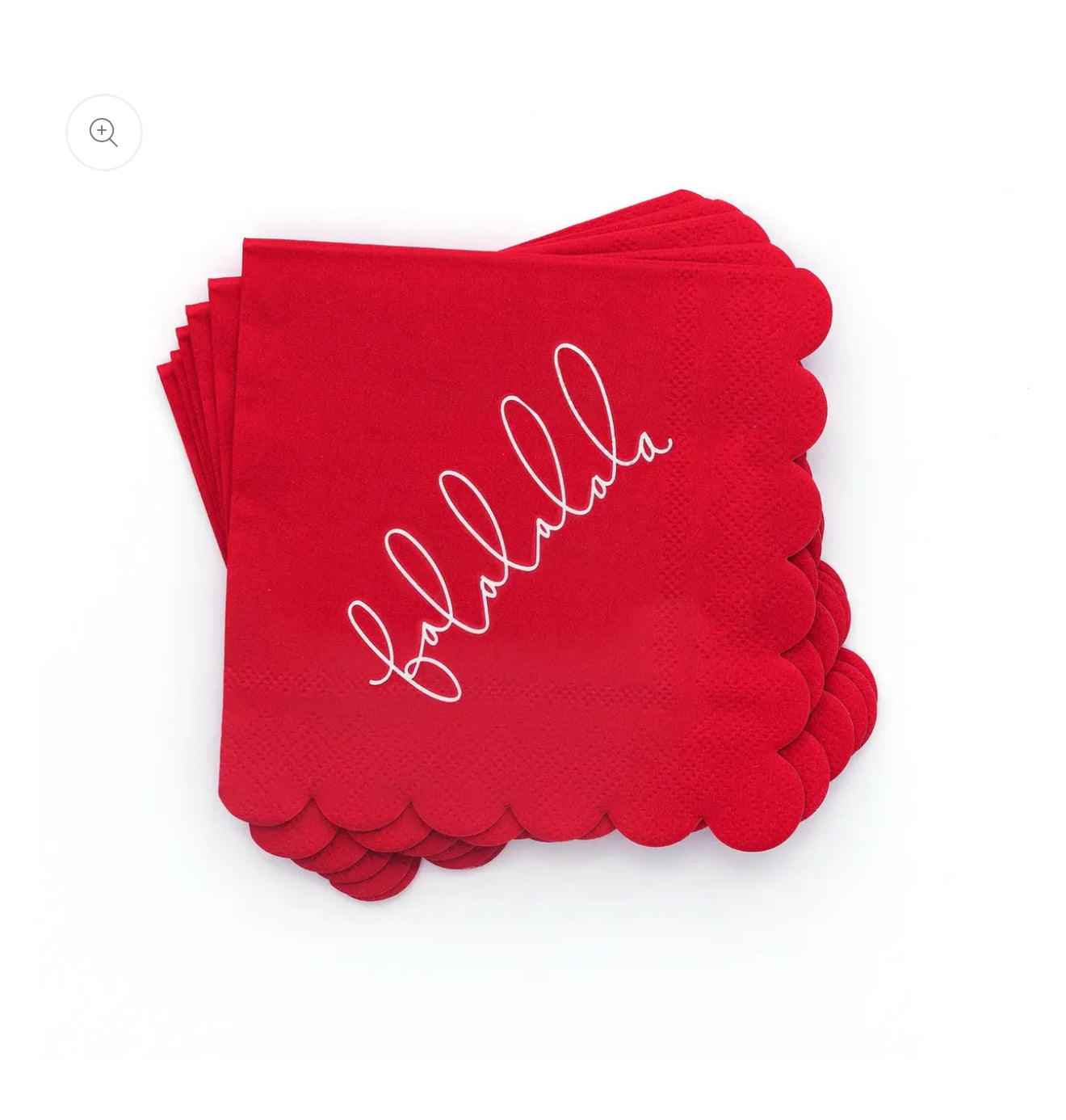 Red Fa-la-la Cocktail Napkins - Set of 20