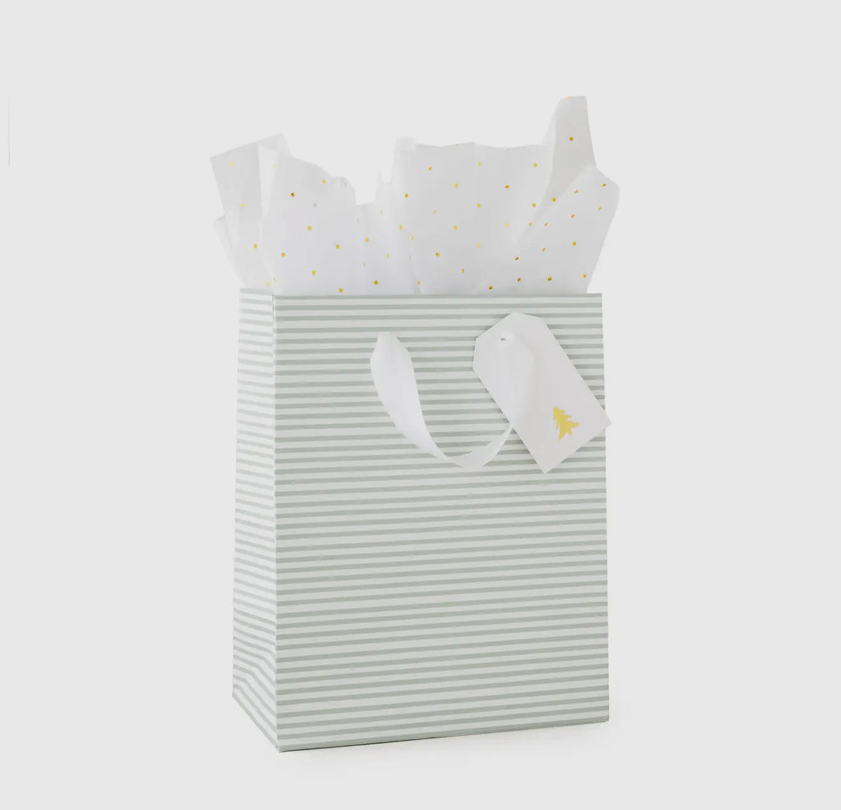 Gift Bag Set, Green Stripes