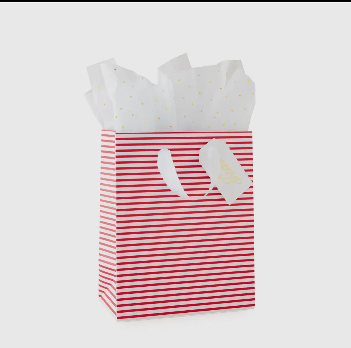 Gift Bag Set, Red Stripes