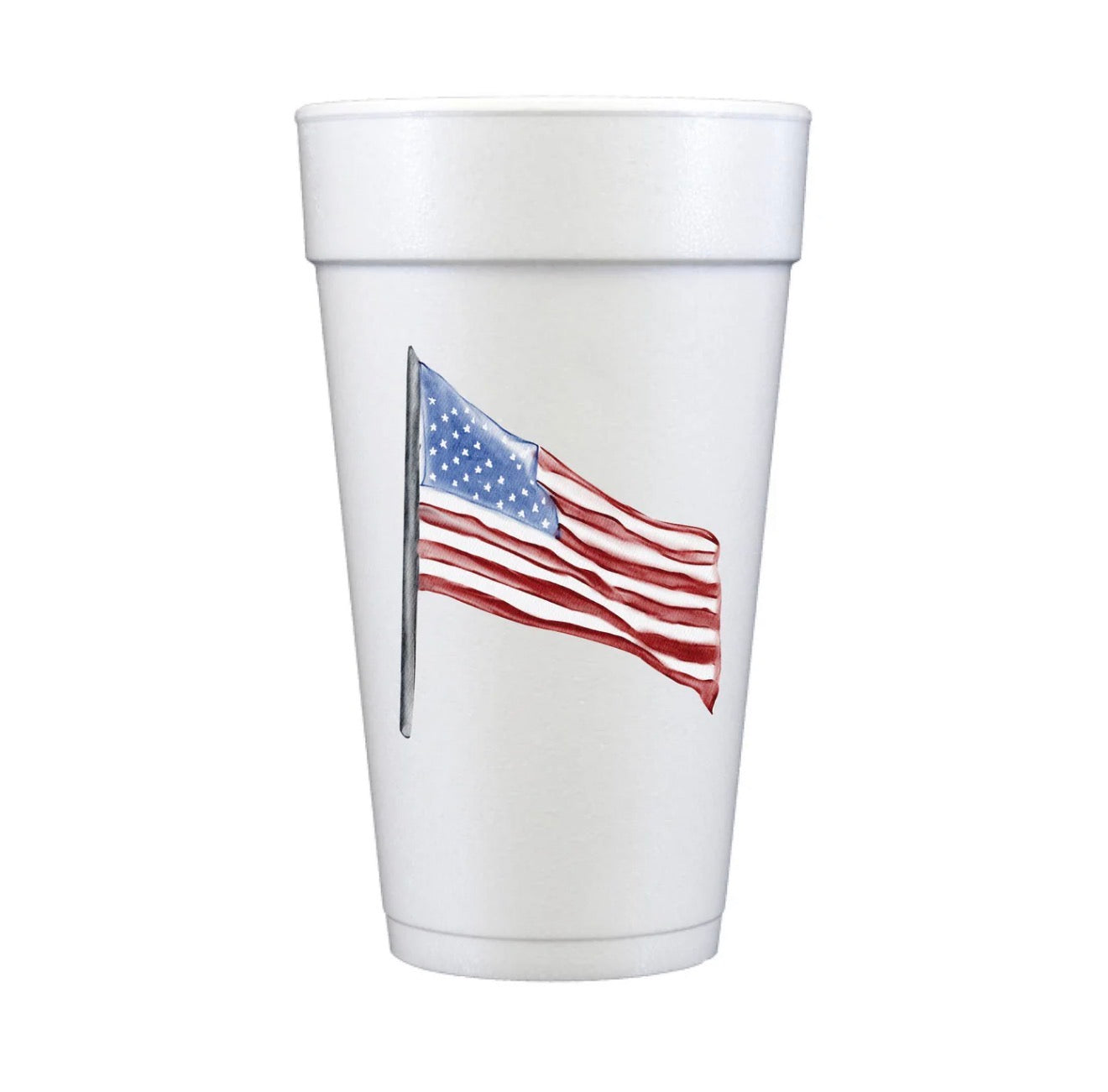 American 4th of July Full Color Foam Cups