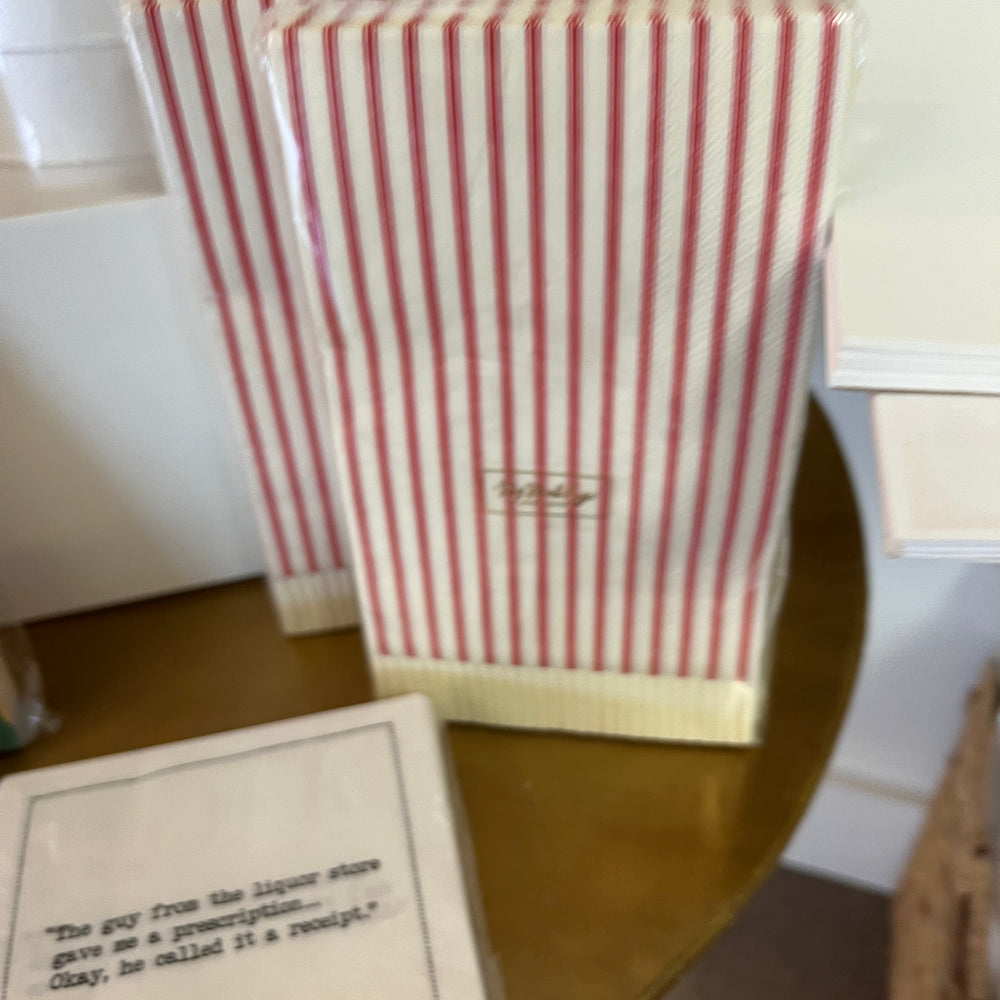 Red/White Stripe Guest Towels
