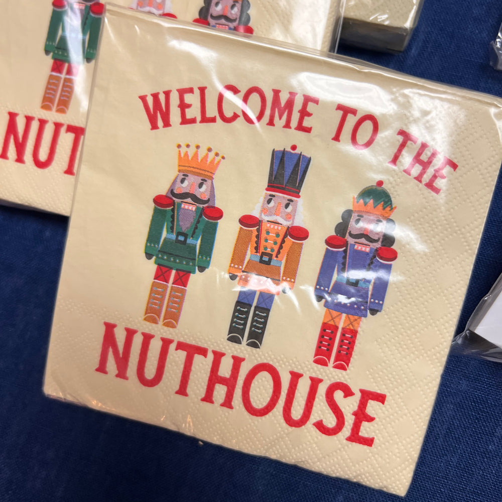 Welcome To The Nuthouse Cocktail Napkin