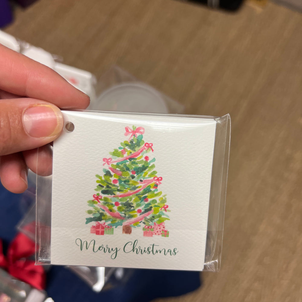 Bow Christmas Tree Gift Tags