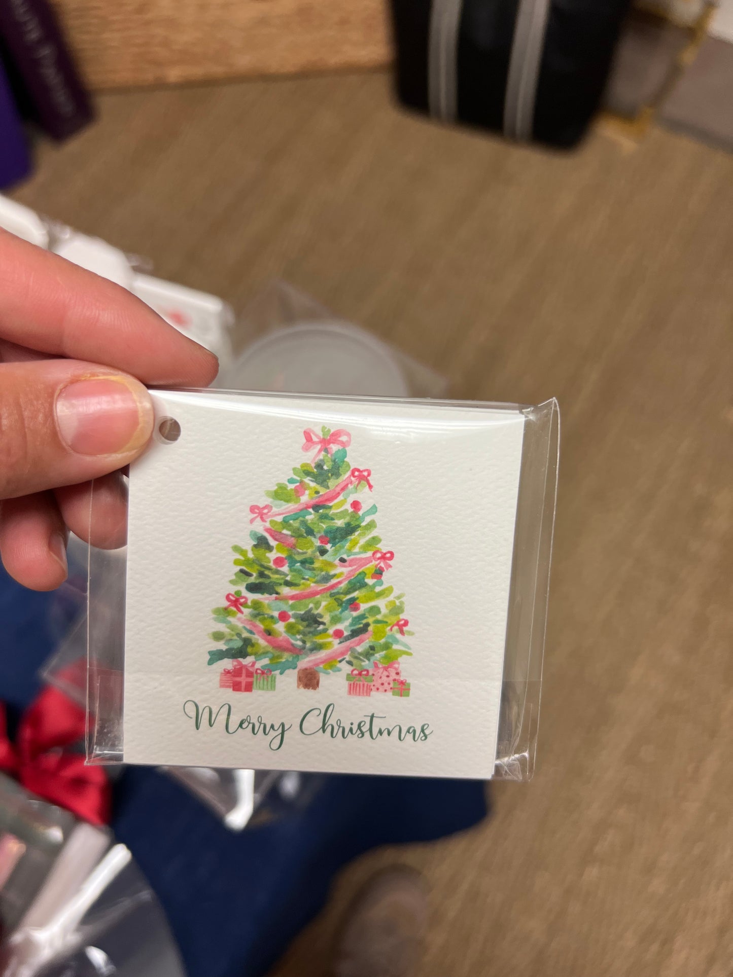 Bow Christmas Tree Gift Tags