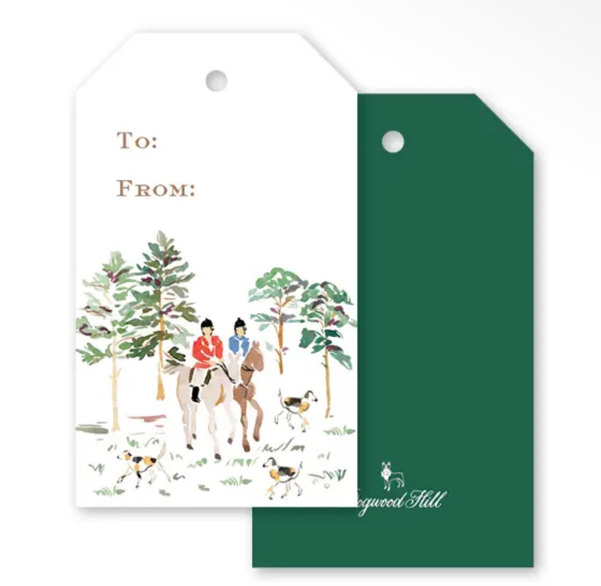 Equestrian Toile Gift Tags