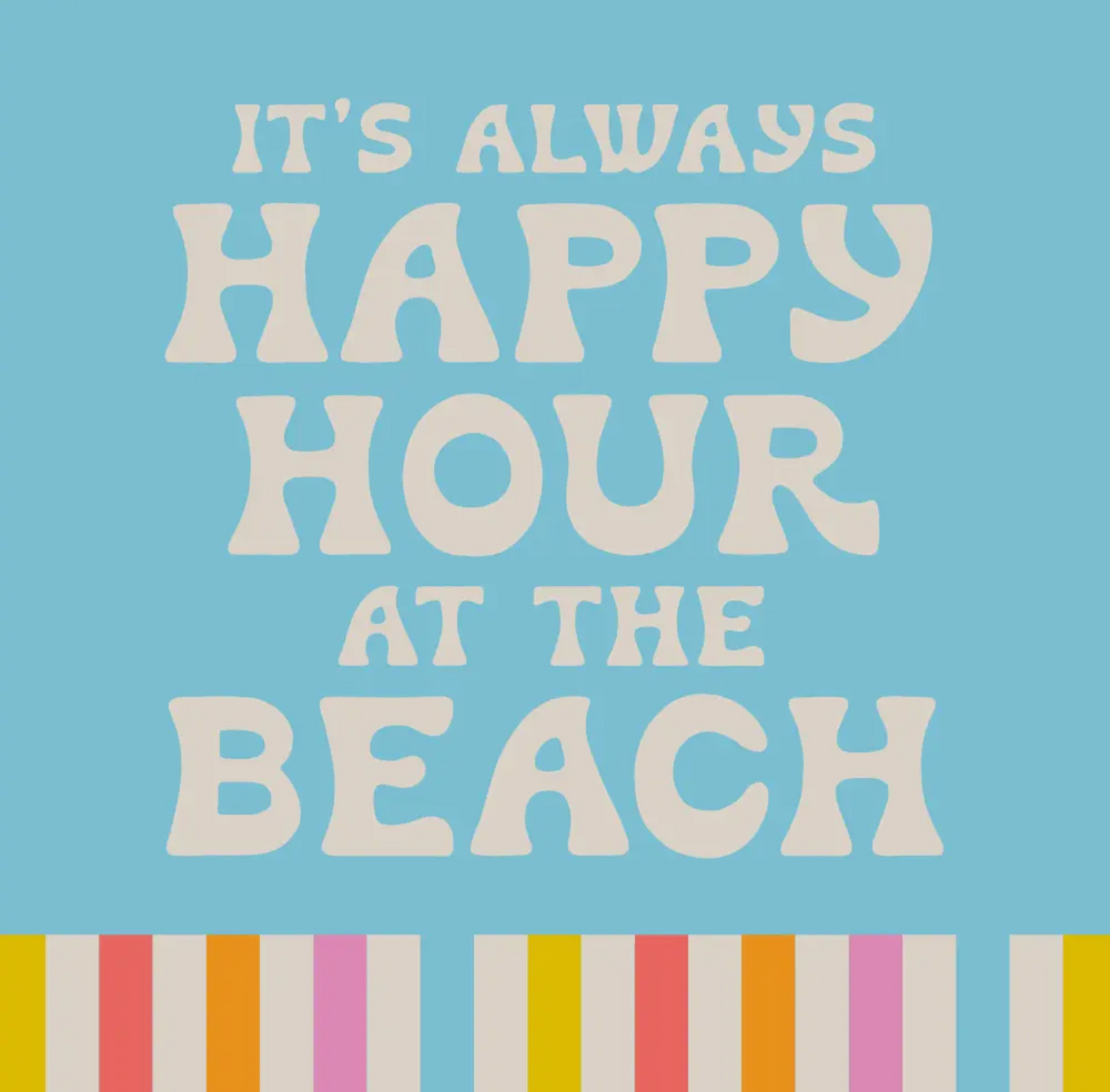 Happy Hour At The Beach Napkins