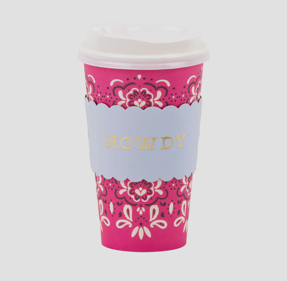 Cowgirl Pink Bandana To-Go Cups