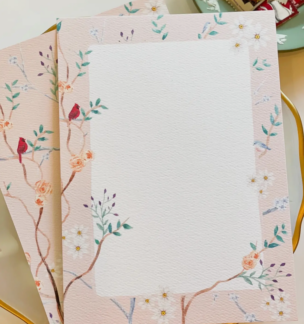 Floral Notecards - Light Pink