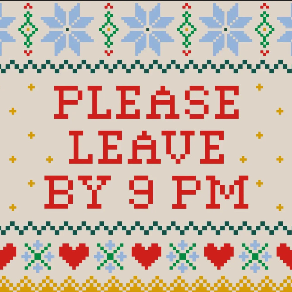 Please Leave By 9 PM Cocktail Napkins