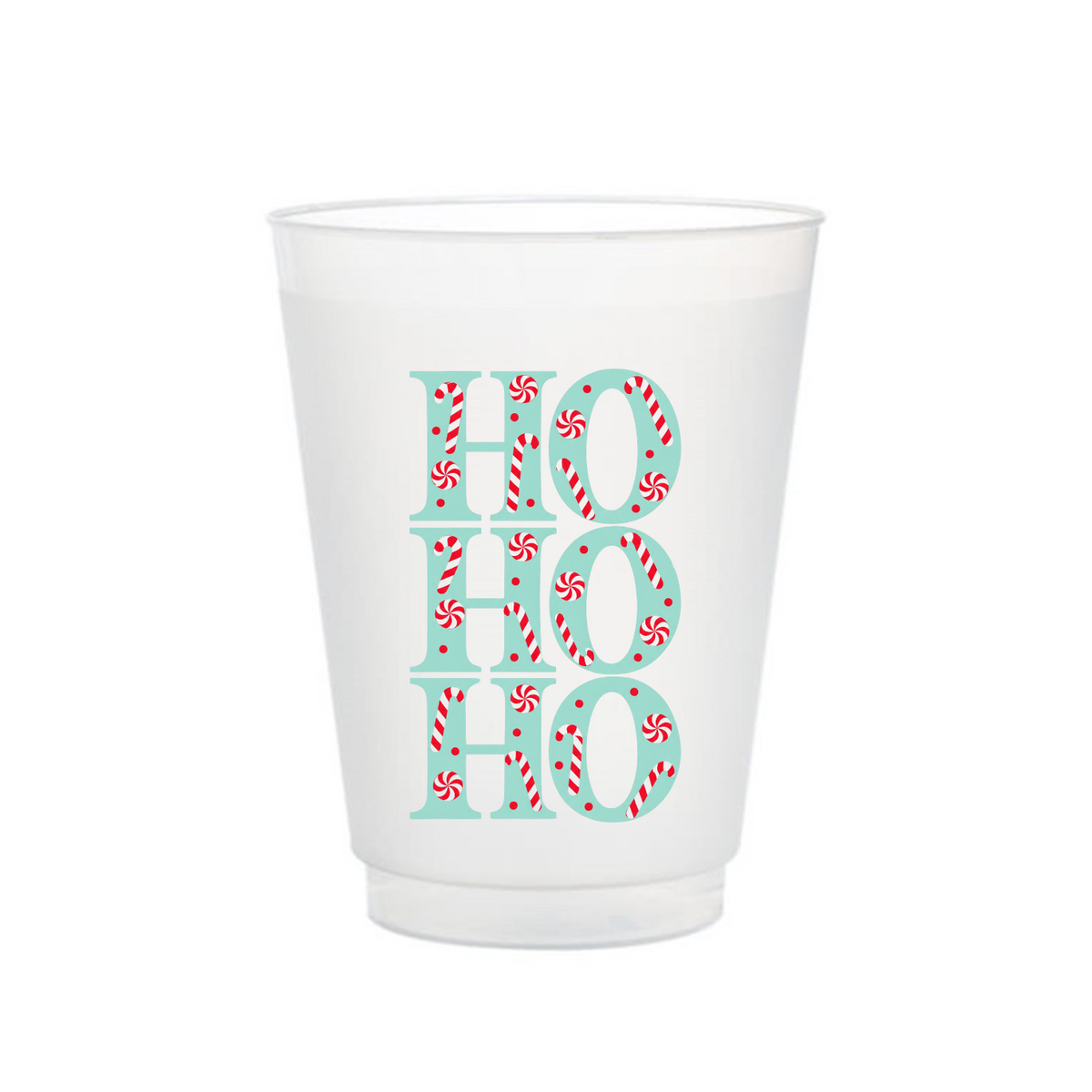 HO HO HO Frosted Cups