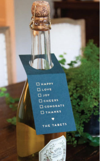 Custom Letterpress Bottle Tags